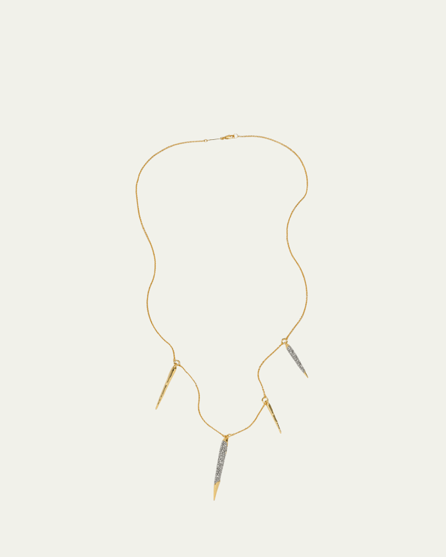 Solanales Crystal Stationed Spear Necklace